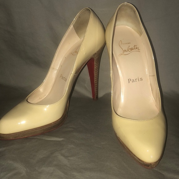 louboutin heels cream